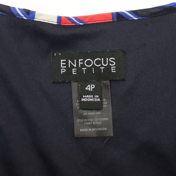 ENFOCUS Geometric Elastic Waist Dress PETITE 4P - Picture 6 of 6